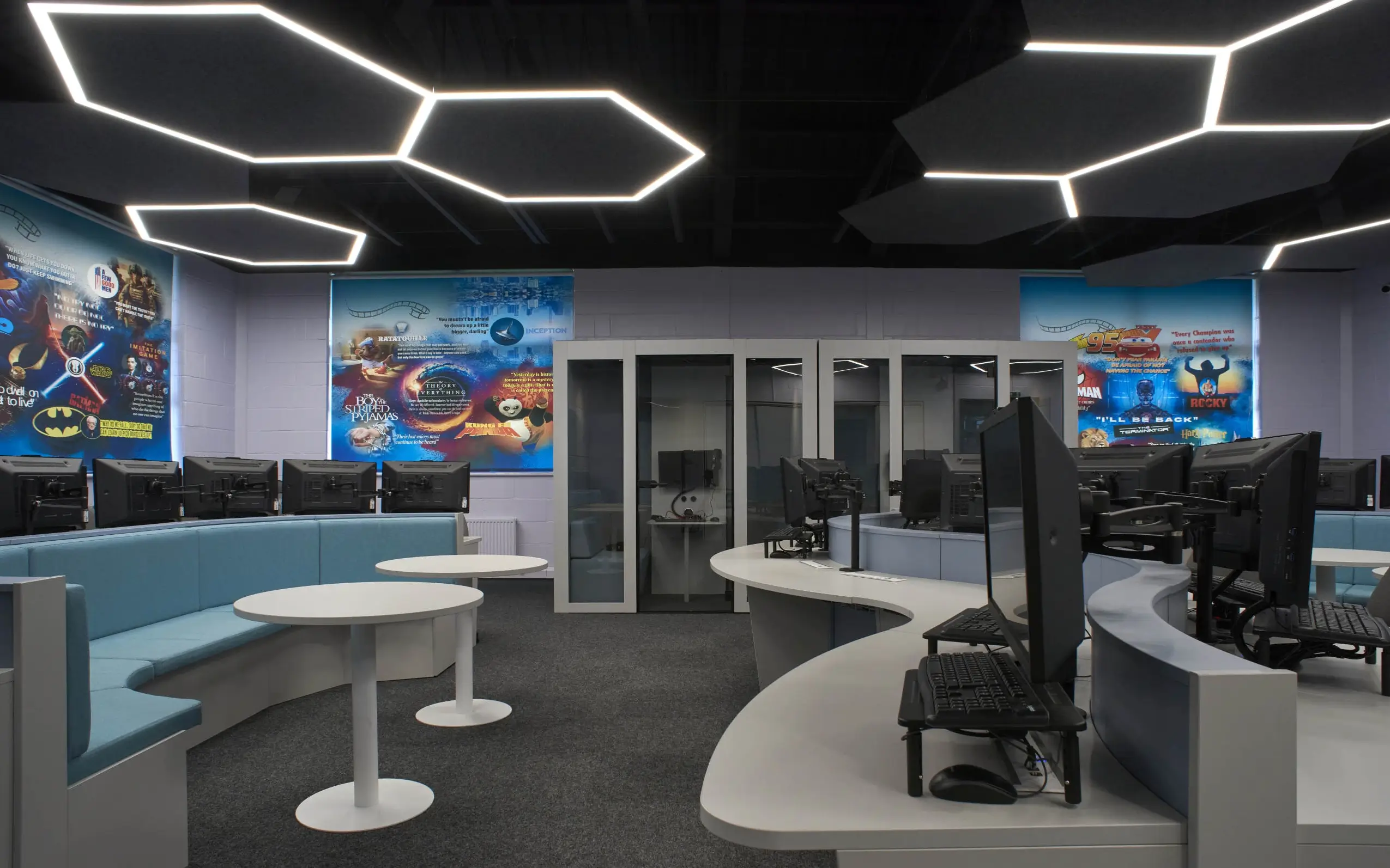 The Forest School Media Room lighting
