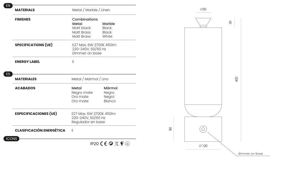 Avelora specifications and dimensions