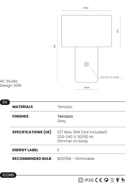 Iselis specifications and dimensions