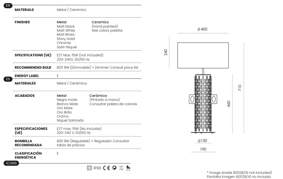 Navelis specifications and dimensions
