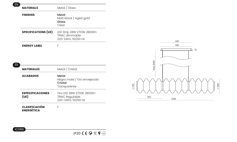 Falora specifications and dimensions