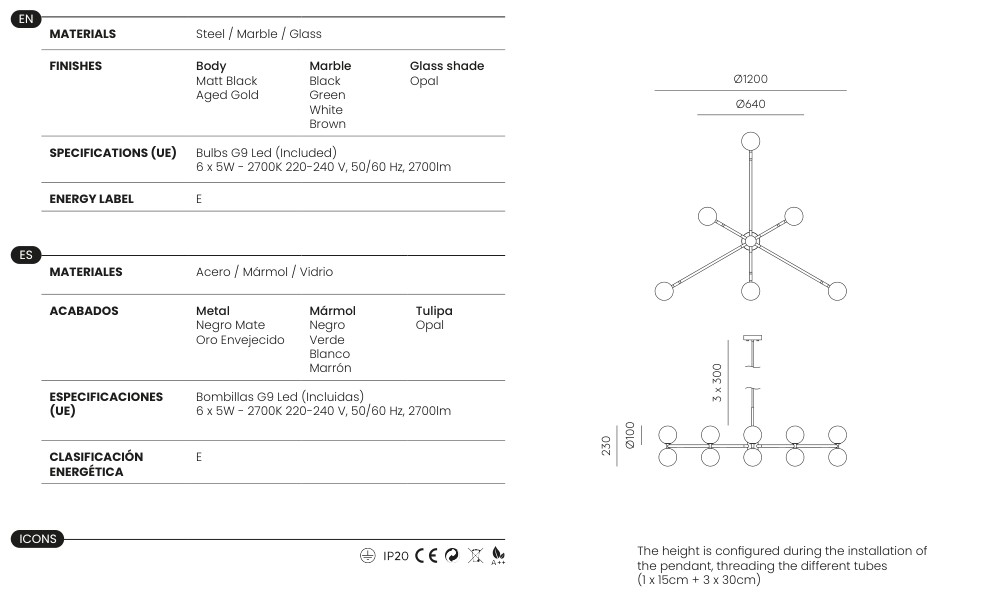 Lorina specifications and dimensions
