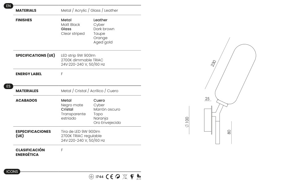 Loraro specifications and dimensions