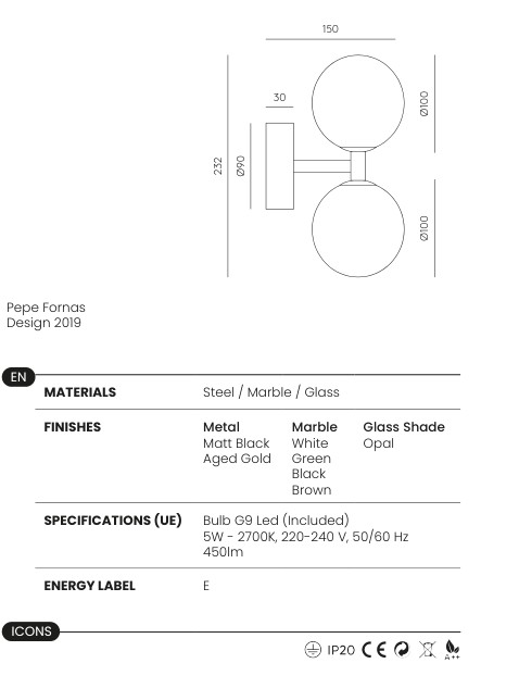 Lorina specifications and dimensions