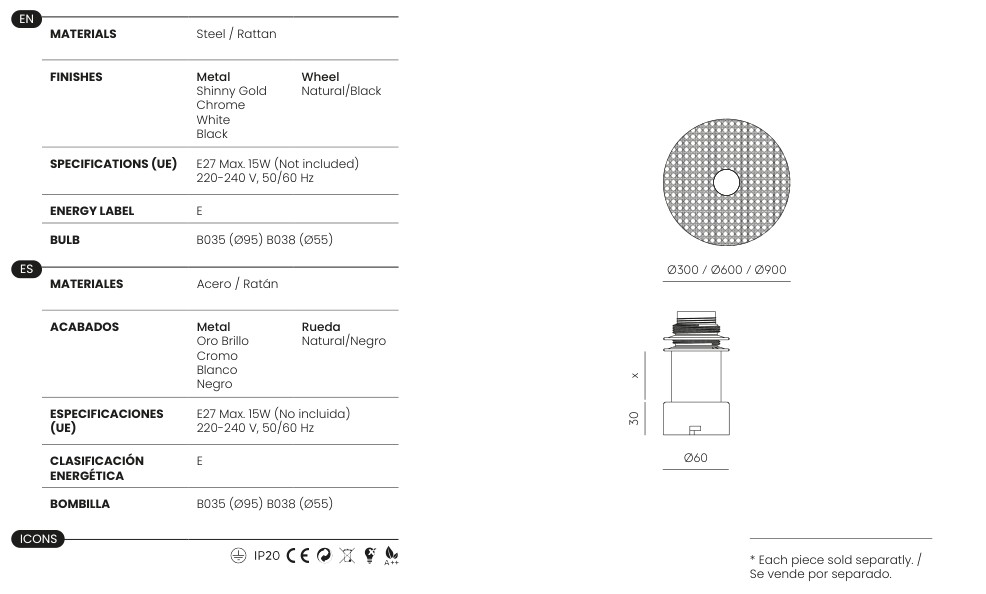 Alveno specifications and dimensions
