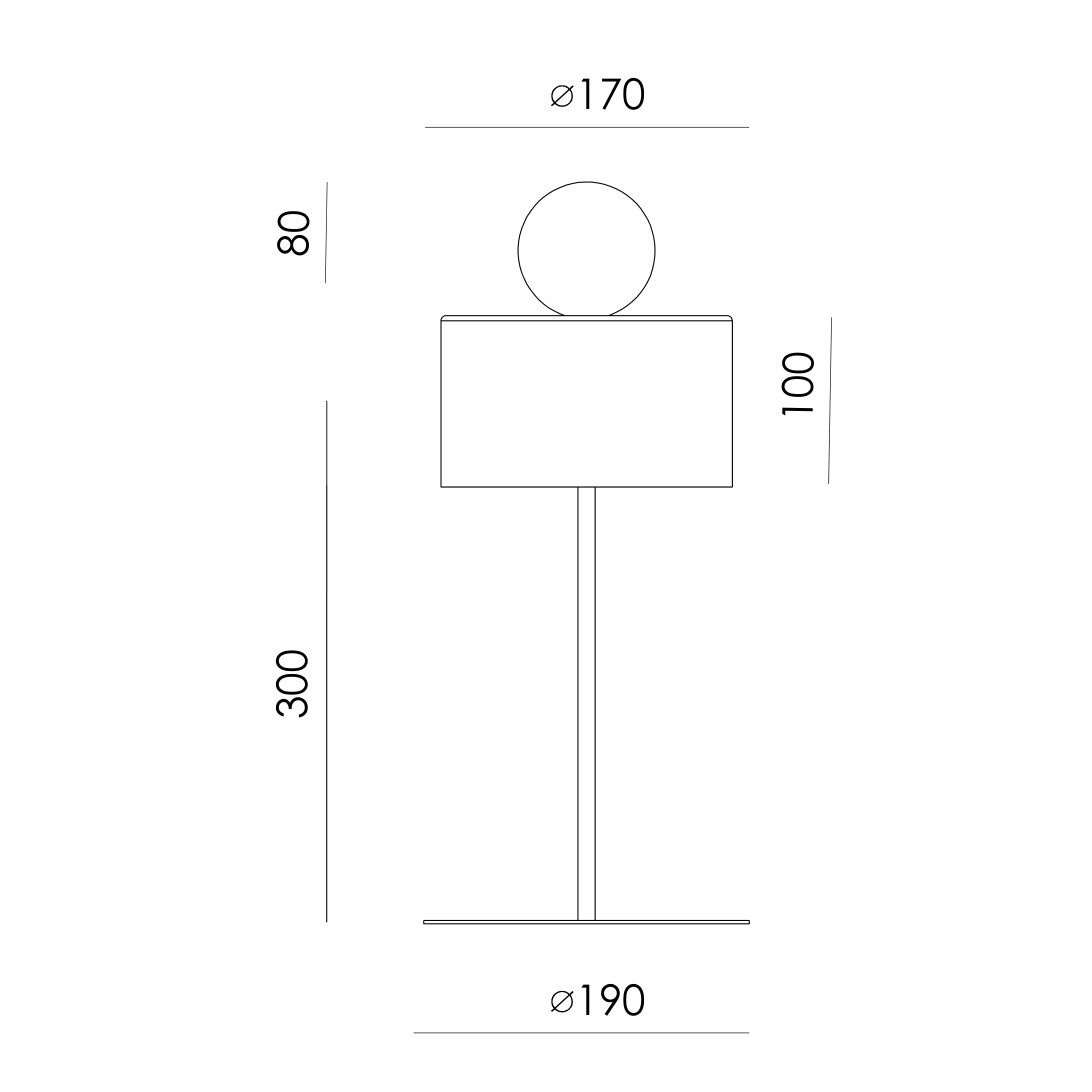 Lavelis Table dimensions drawing