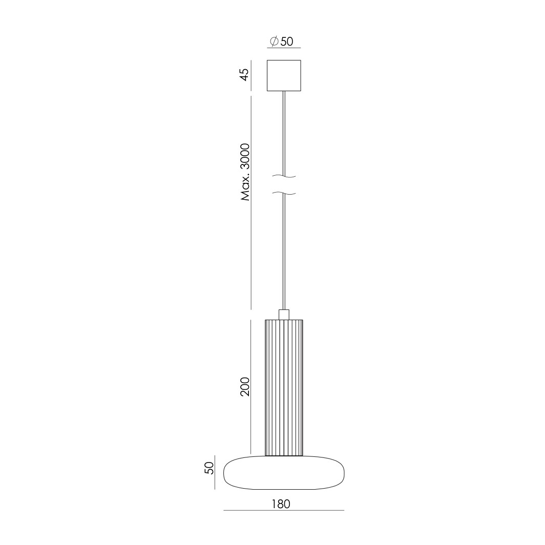 Navina Pendant dimensions drawing