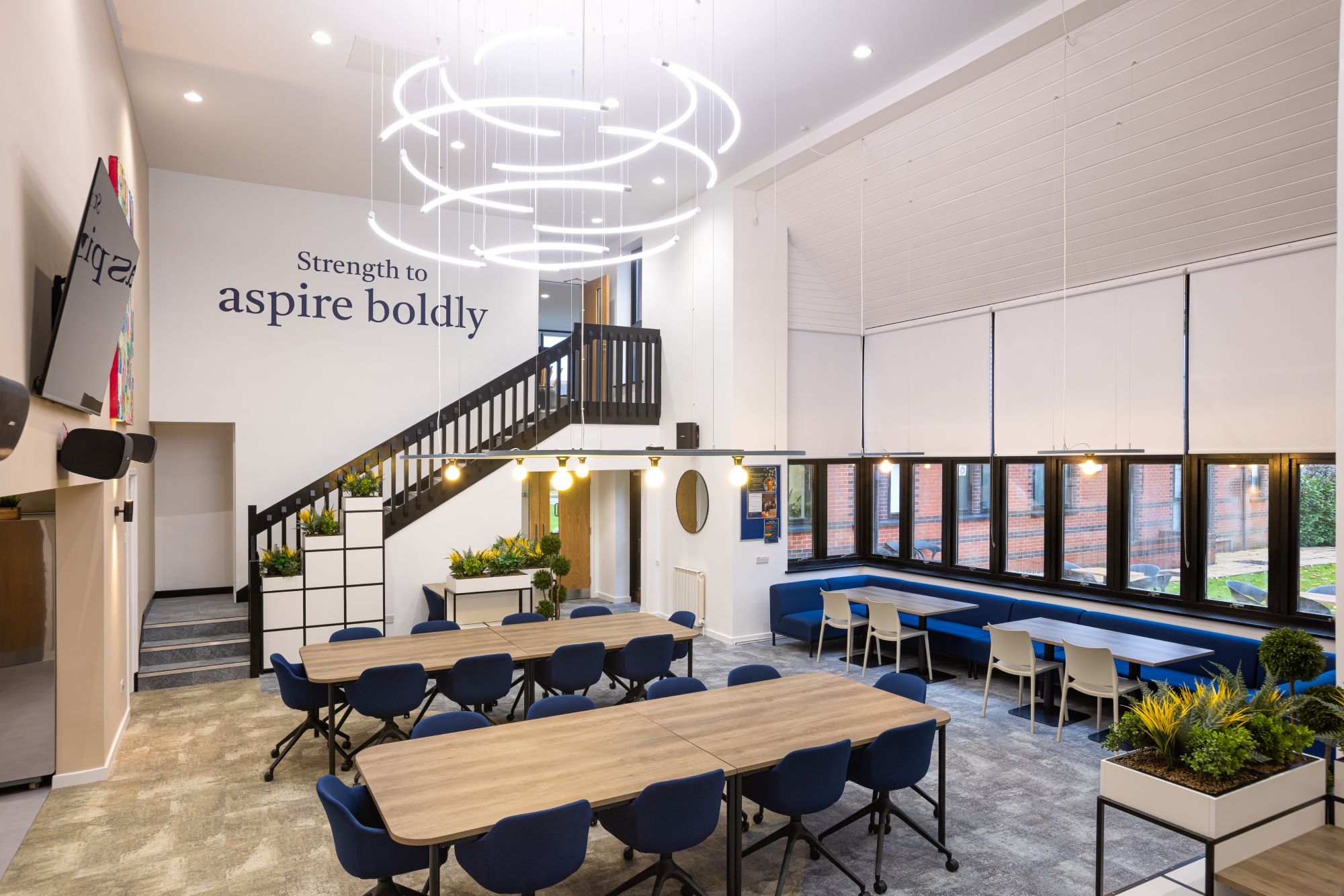 Cranleigh School sculptural lighting feature