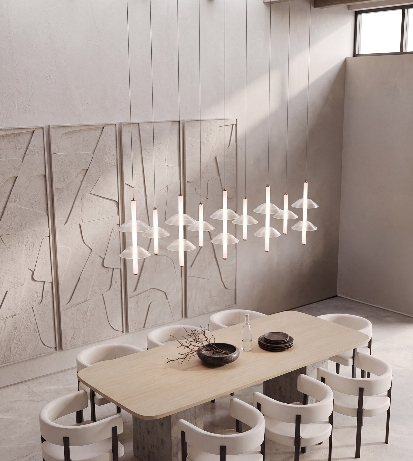 Quelvane Pendant — L: 130cm W: 30cm H: 440cm — additional product view